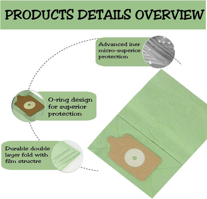 IBBAH Pack of 5 Henry Hoover Bags Compatible with Hetty, Harry