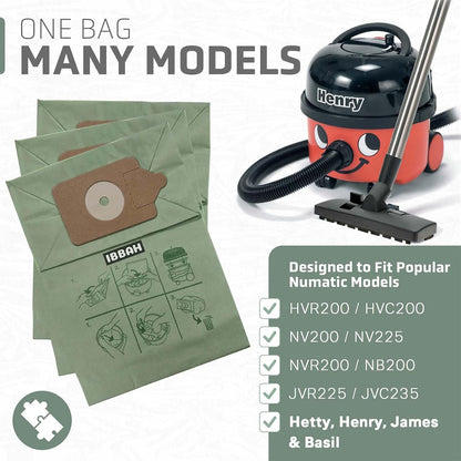 IBBAH Henry Hoover Bags 10 Pack, Premium Vacuum Bags