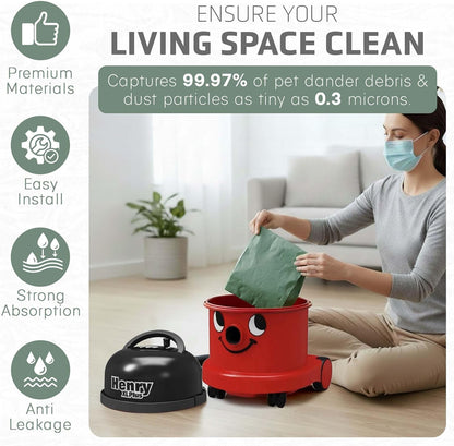 IBBAH Henry Hoover Bags 10 Pack, Premium Vacuum Bags