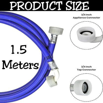 IBBAH Universal 1.5m Washing Machine Hose Extra Long for Washing Machine