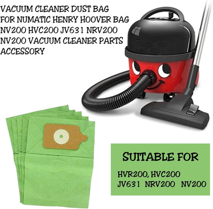 IBBAH Pack of 5 Henry Hoover Bags Compatible with Hetty, Harry