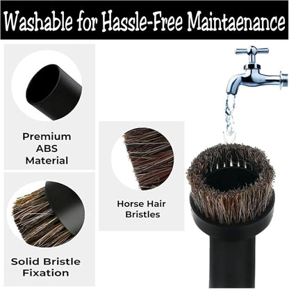 Pack of 2 Universal Round Horse Hair Brush Head for Henry Hoover